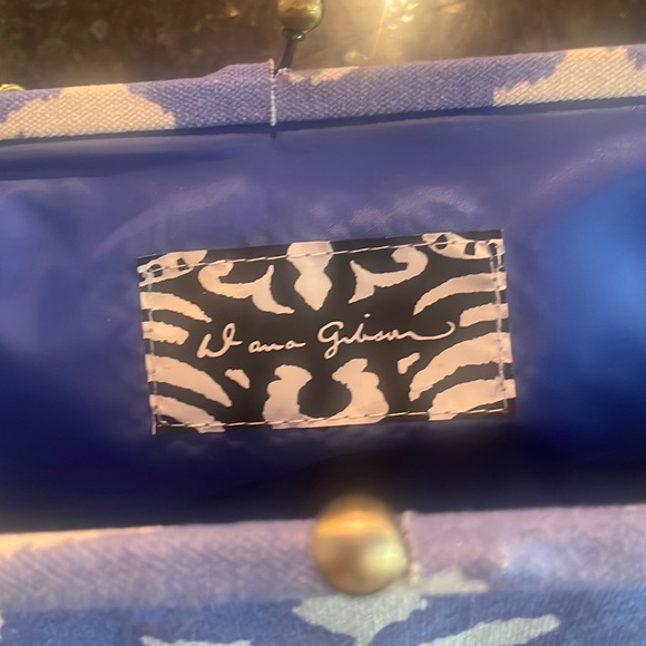 DANA GIBSON BLUE IKAT CLUTCH - Picture 4 of 5